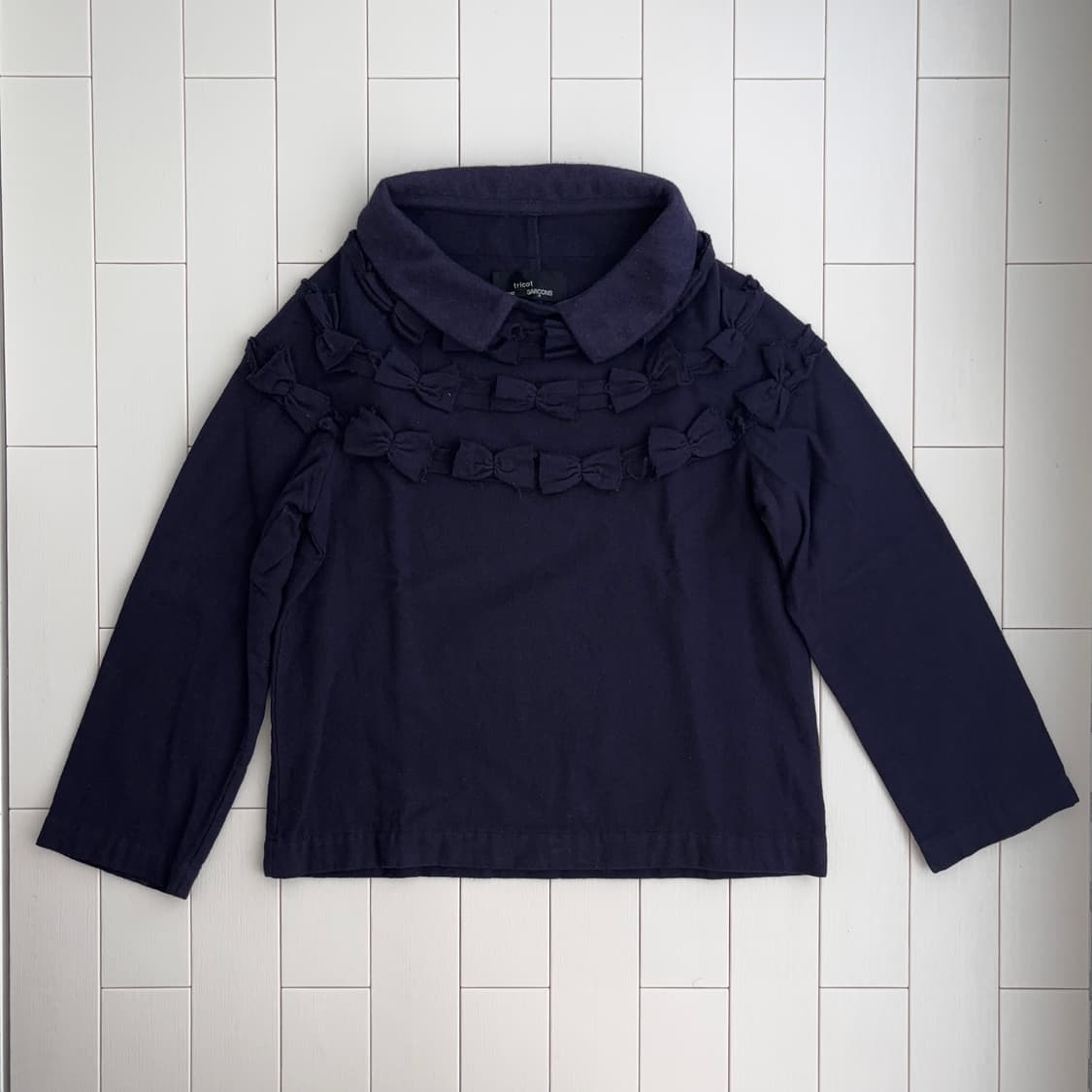 tricot comme des garcons ribbon blouse 상품이미지1