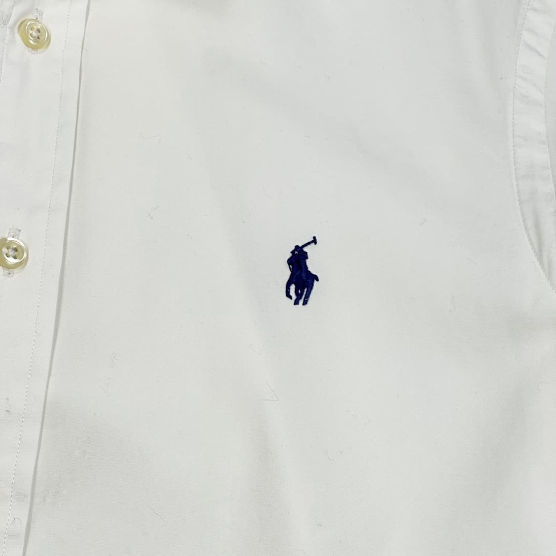 폴로 랄프로렌 포니 클래식 핏 화이트 셔츠 (S) 상품이미지3