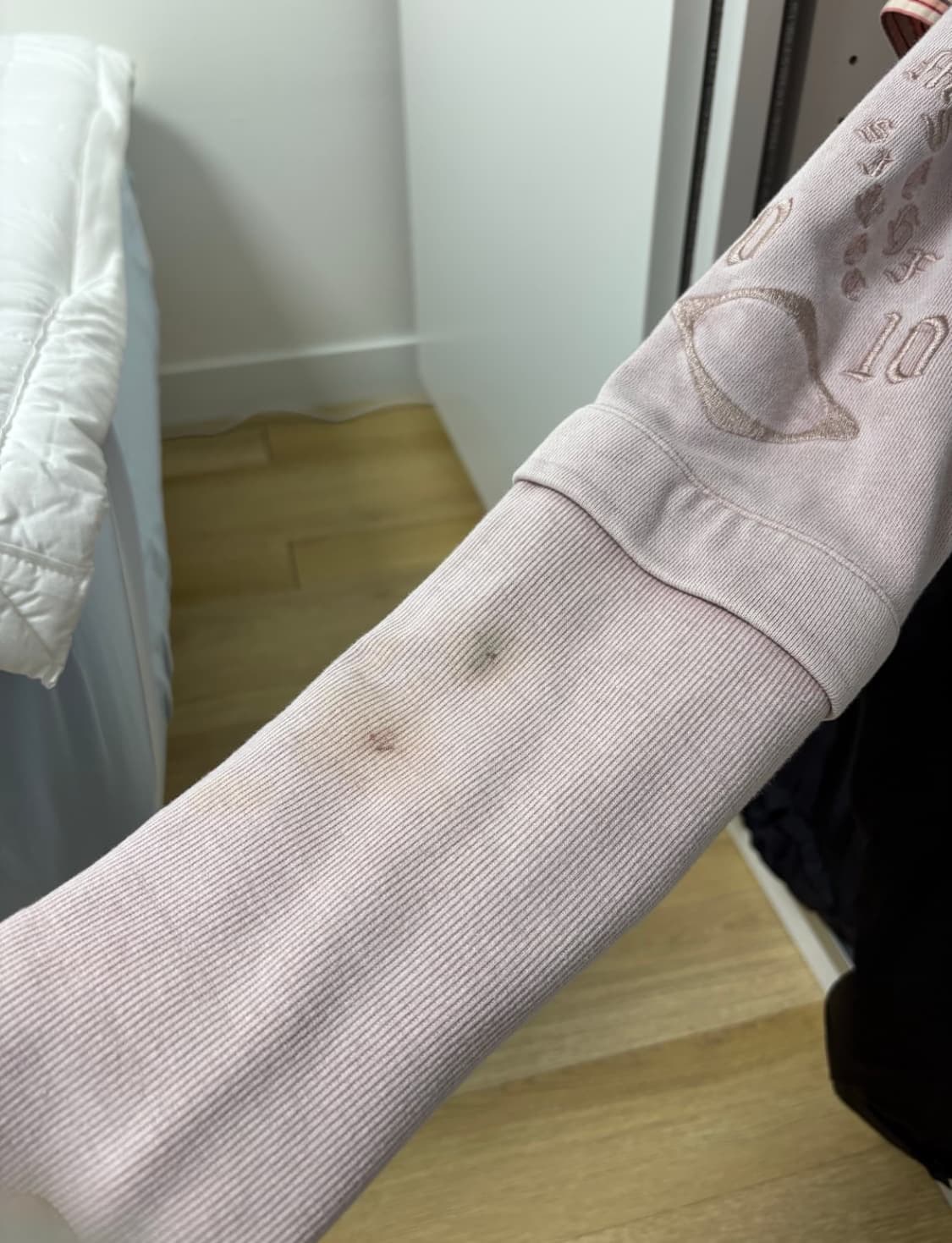 미스치프 컷오프 후디 후드집업 핑크 상품이미지2