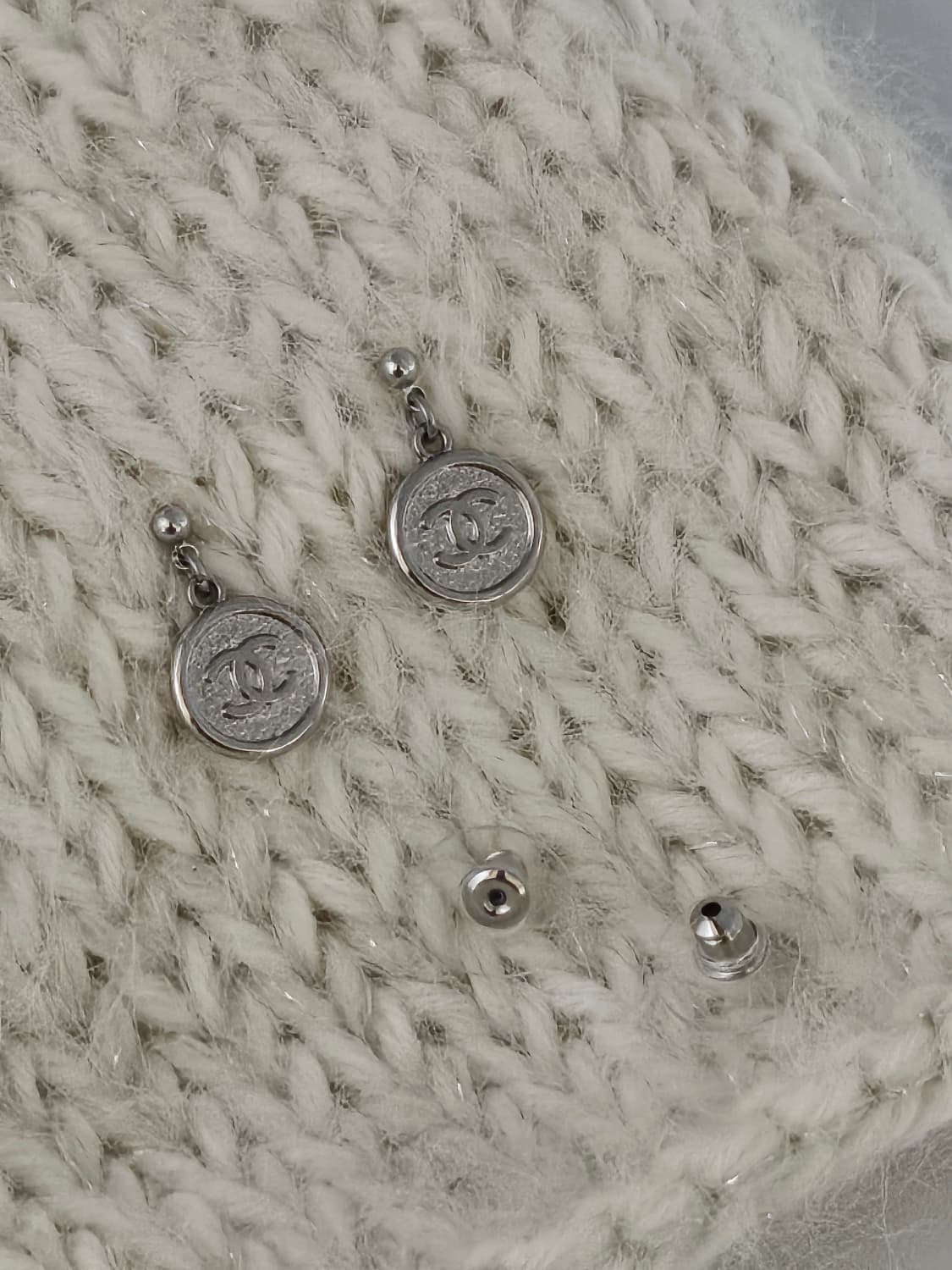 925실버 샤넬 정품 코인 귀걸이 업사이클링 상품이미지2