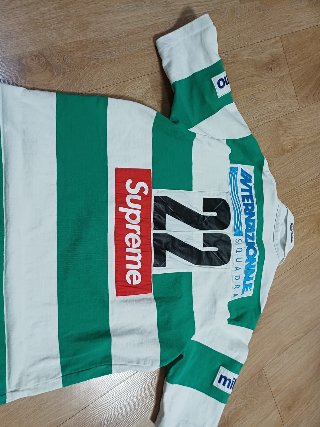 슈프림 폴로 럭비티 그린m (수선제품) 상품이미지6