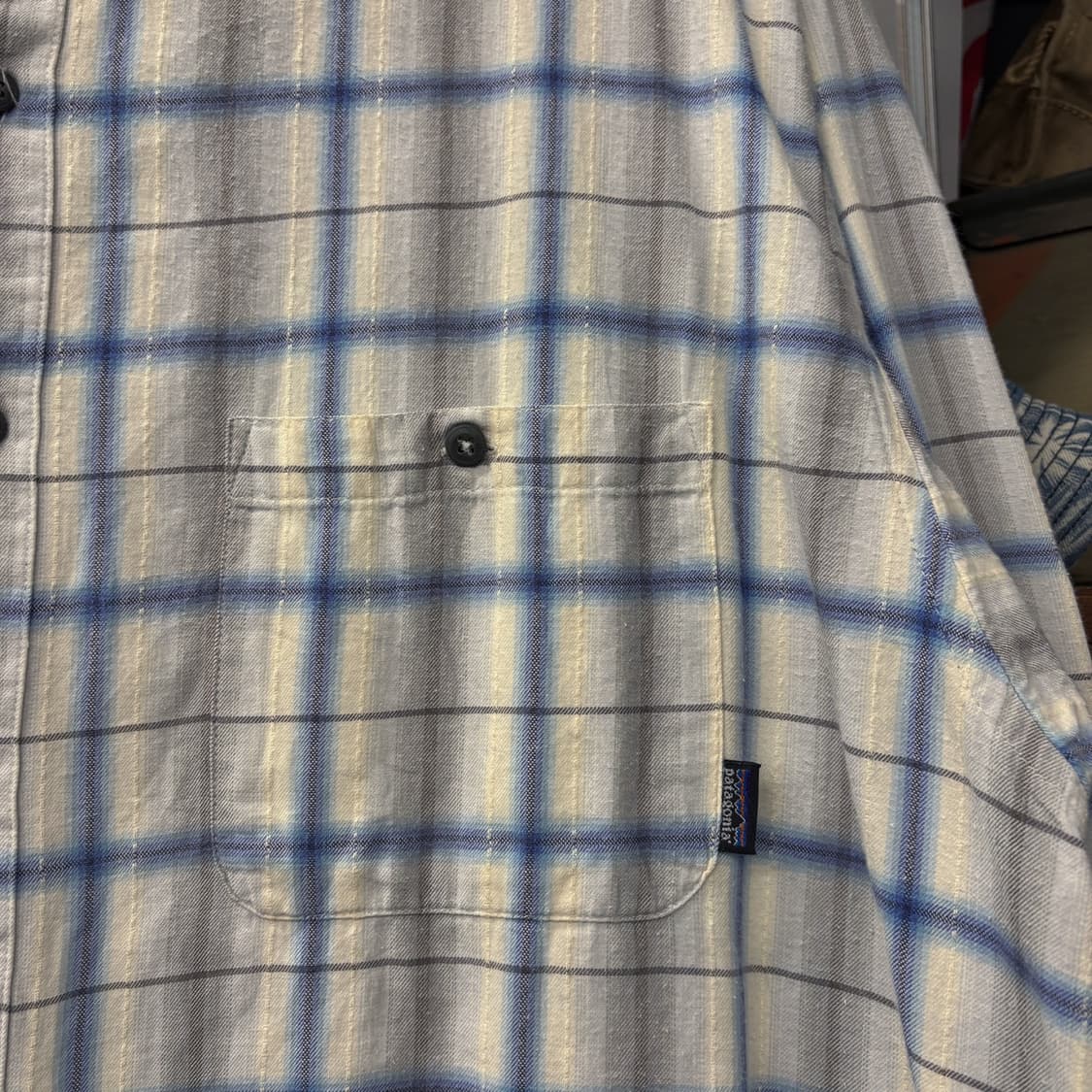 90s 파타고니아 파인코튼 윈도우페인 체크 워크셔츠 N194 상품이미지5