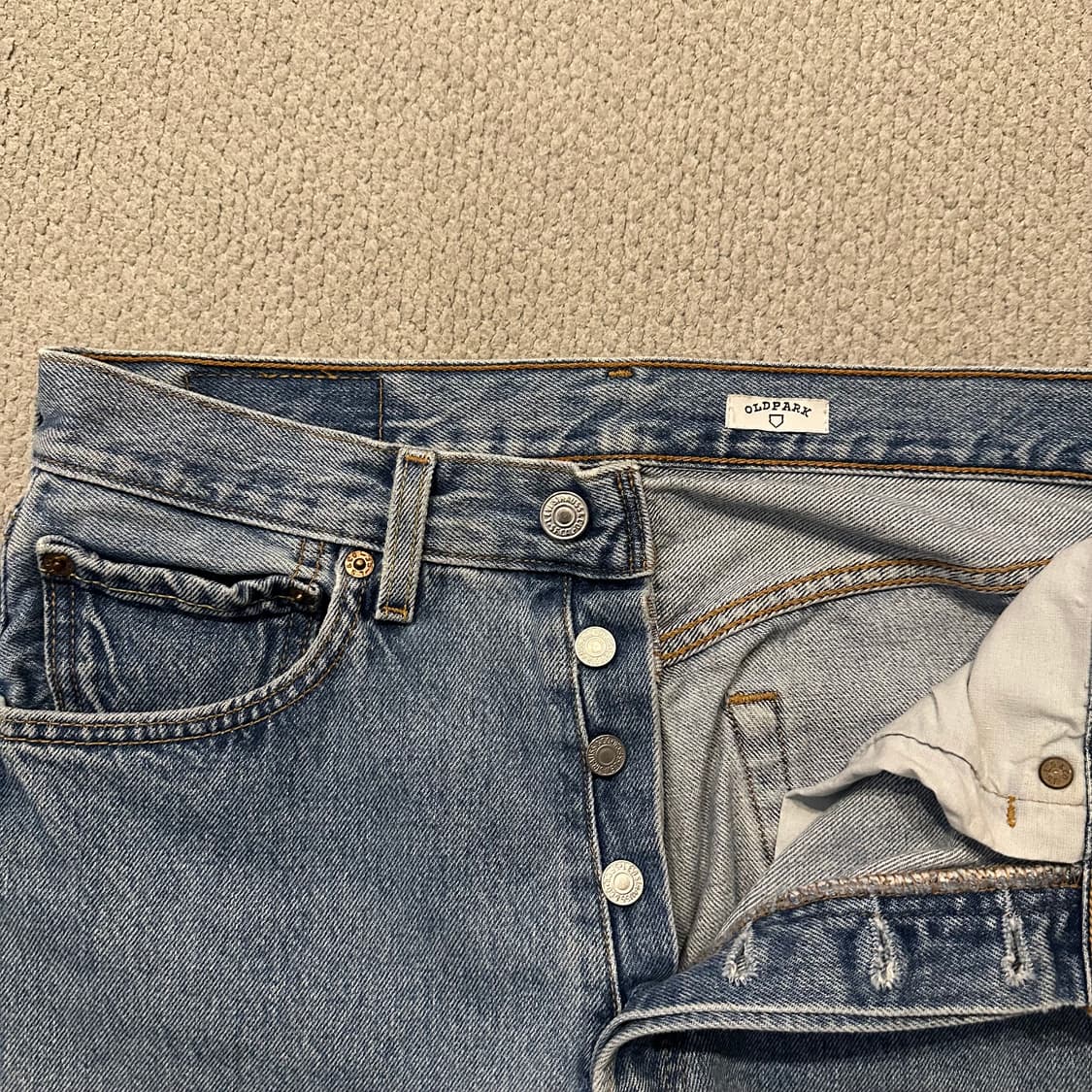 OLD PARK(올드파크) 리워크 데님 팬츠 상품이미지5