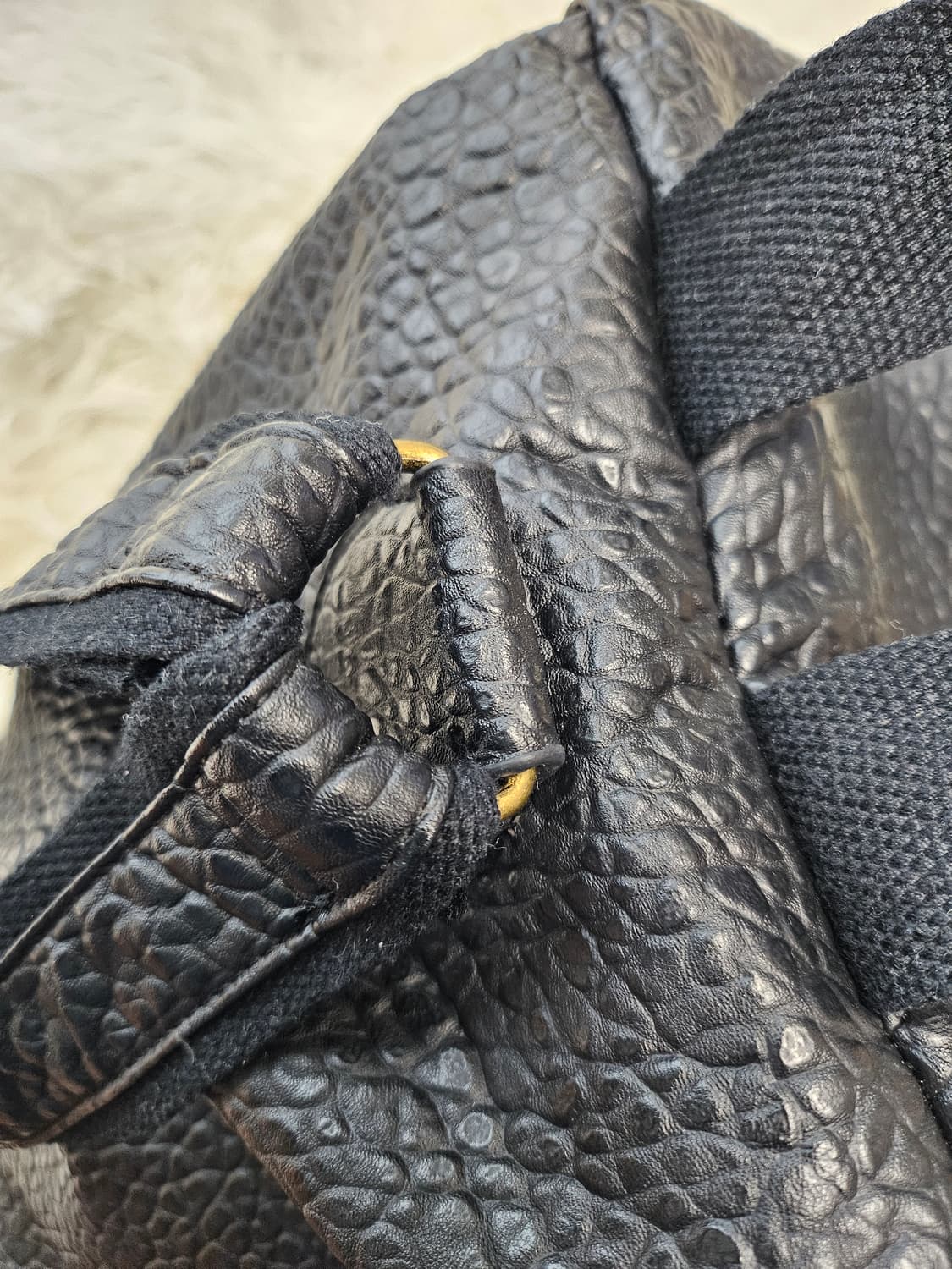 여성 비나티지 폴로 랄프로렌 데님 & 서플라이 인조 가죽 백팩 상품이미지6