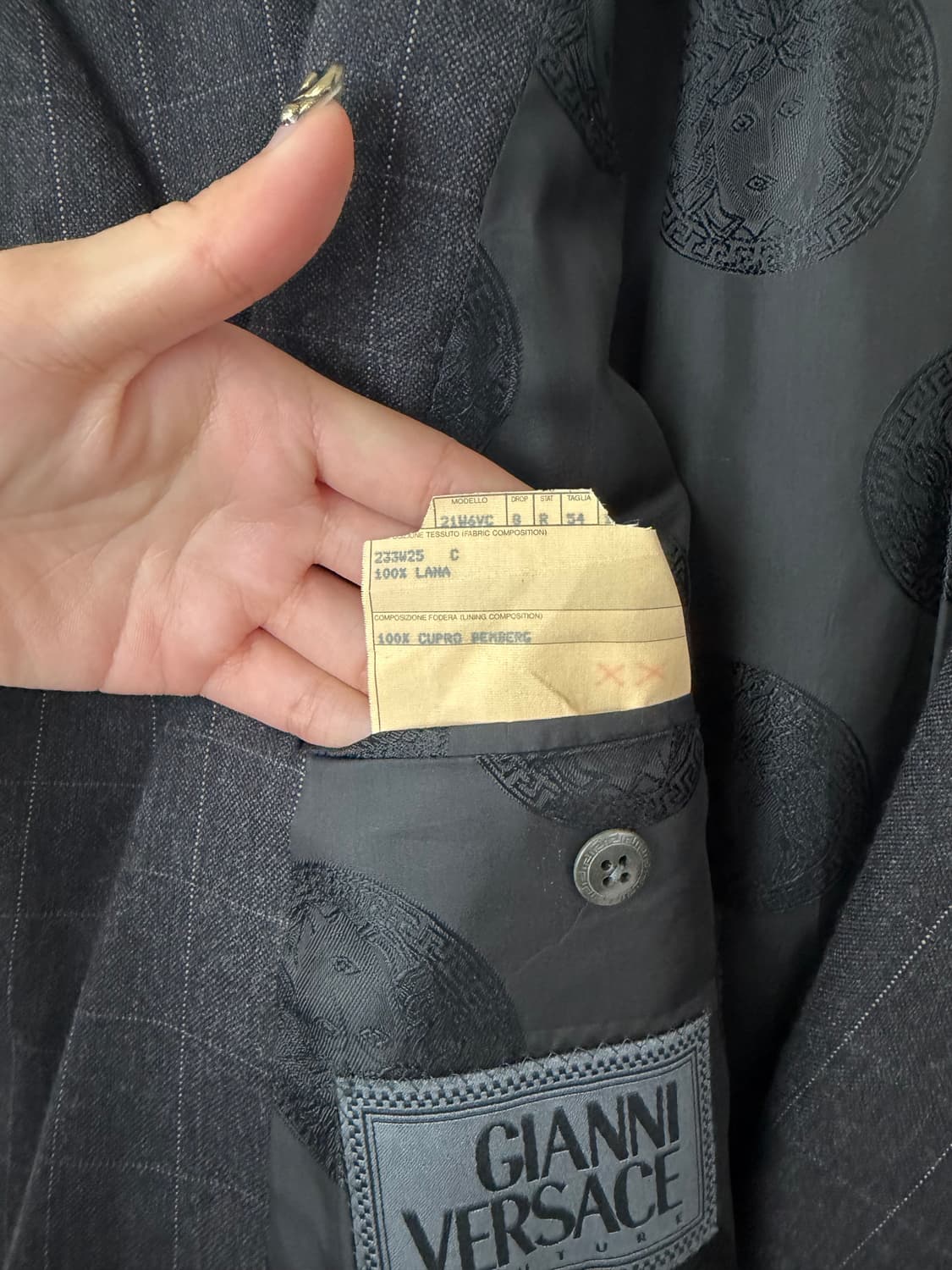 80s 지아니 베르사체 더블 자켓 상품이미지5