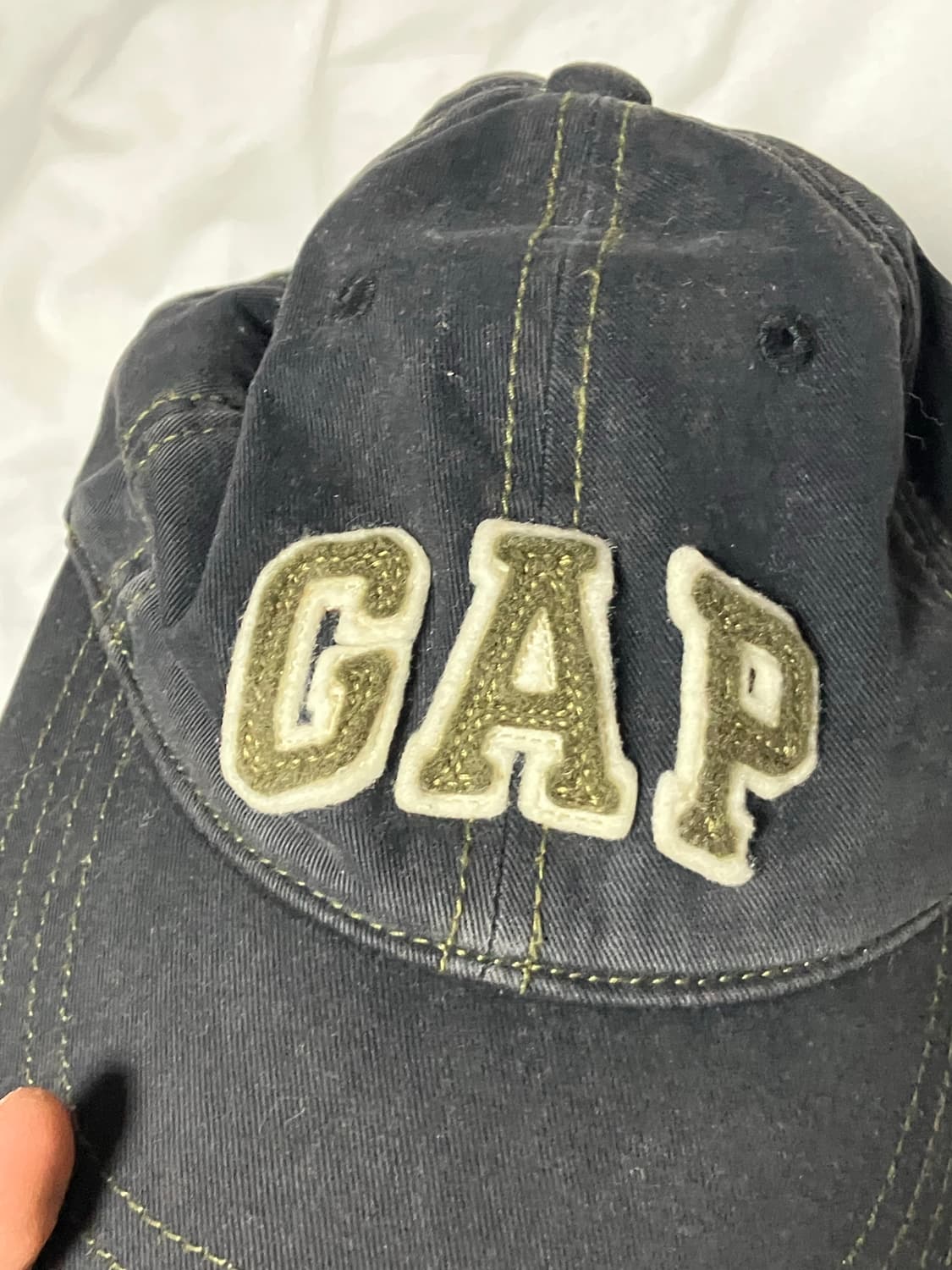 00s 빈티지 GAP 갭 볼록로고 모자 워시드 블랙 상품이미지2