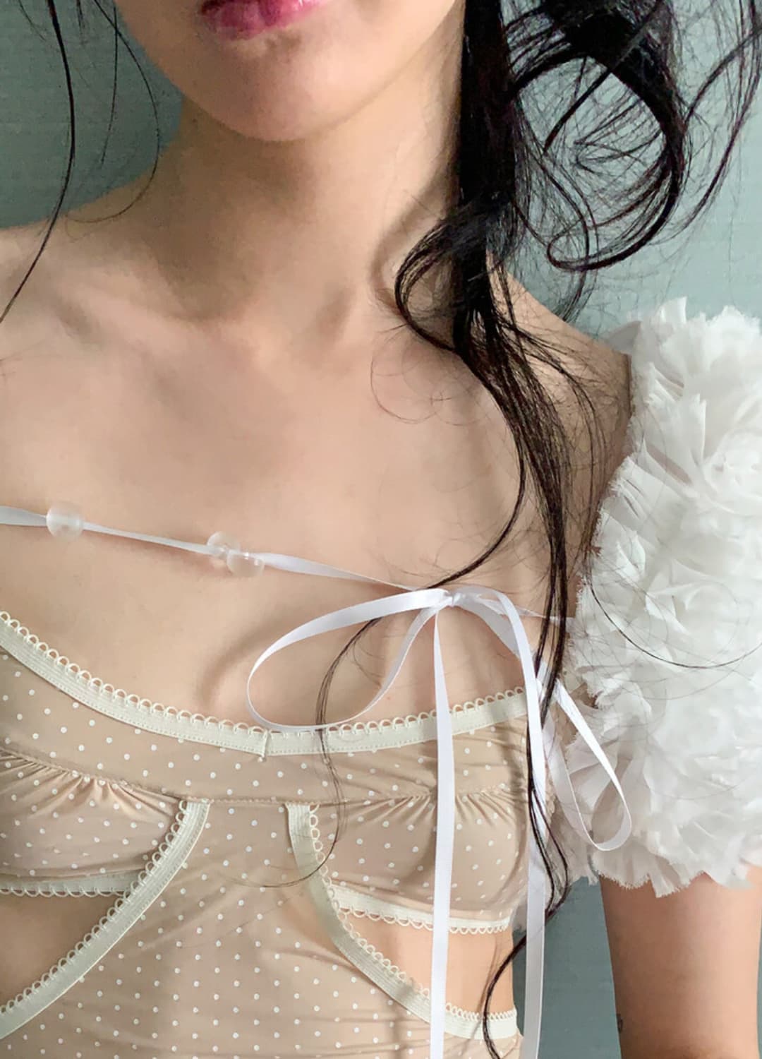 샵페어리 soft bloom short bolero (ivory) 상품이미지3
