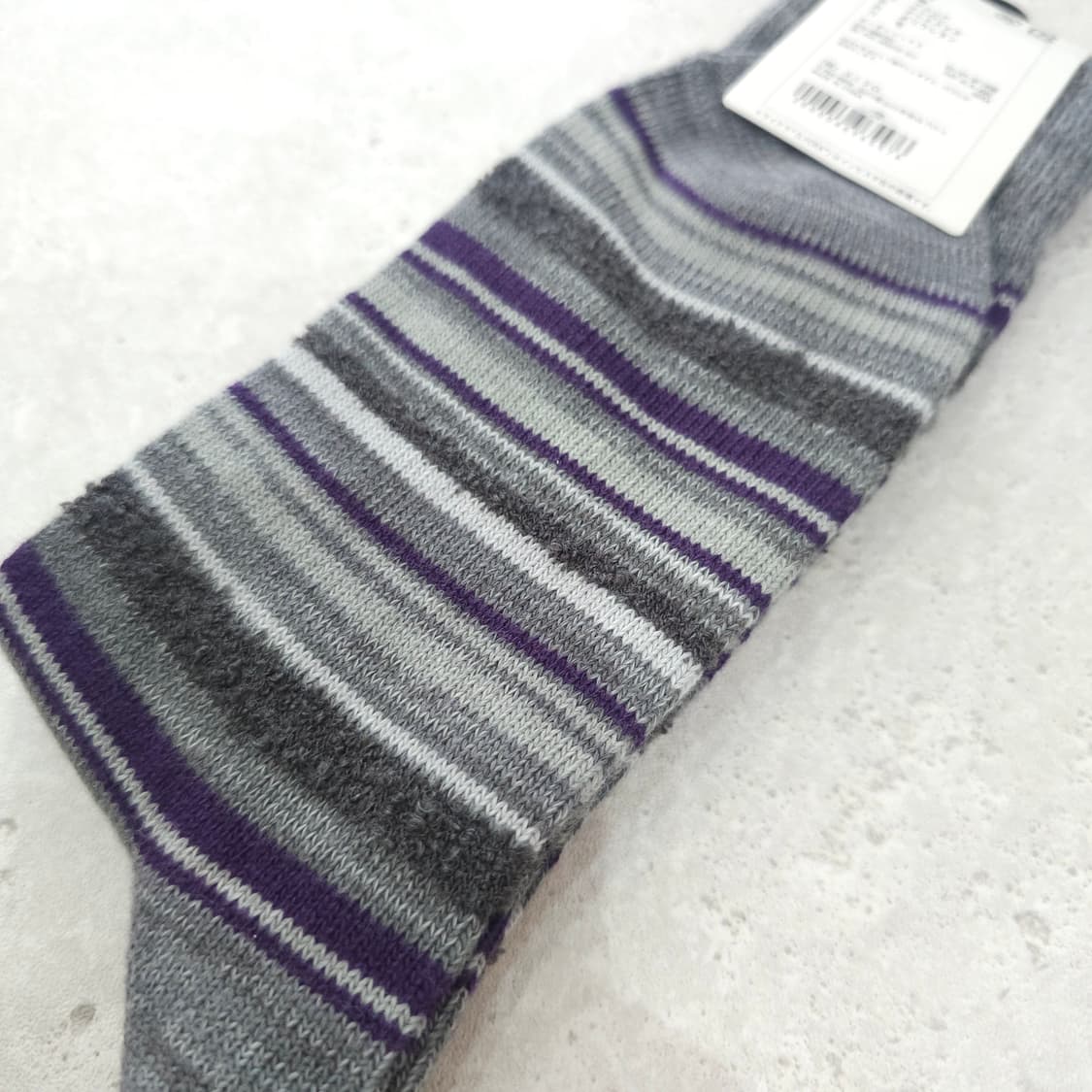 JPN 유니클로 퍼플 스트라이프 양말 상품이미지2