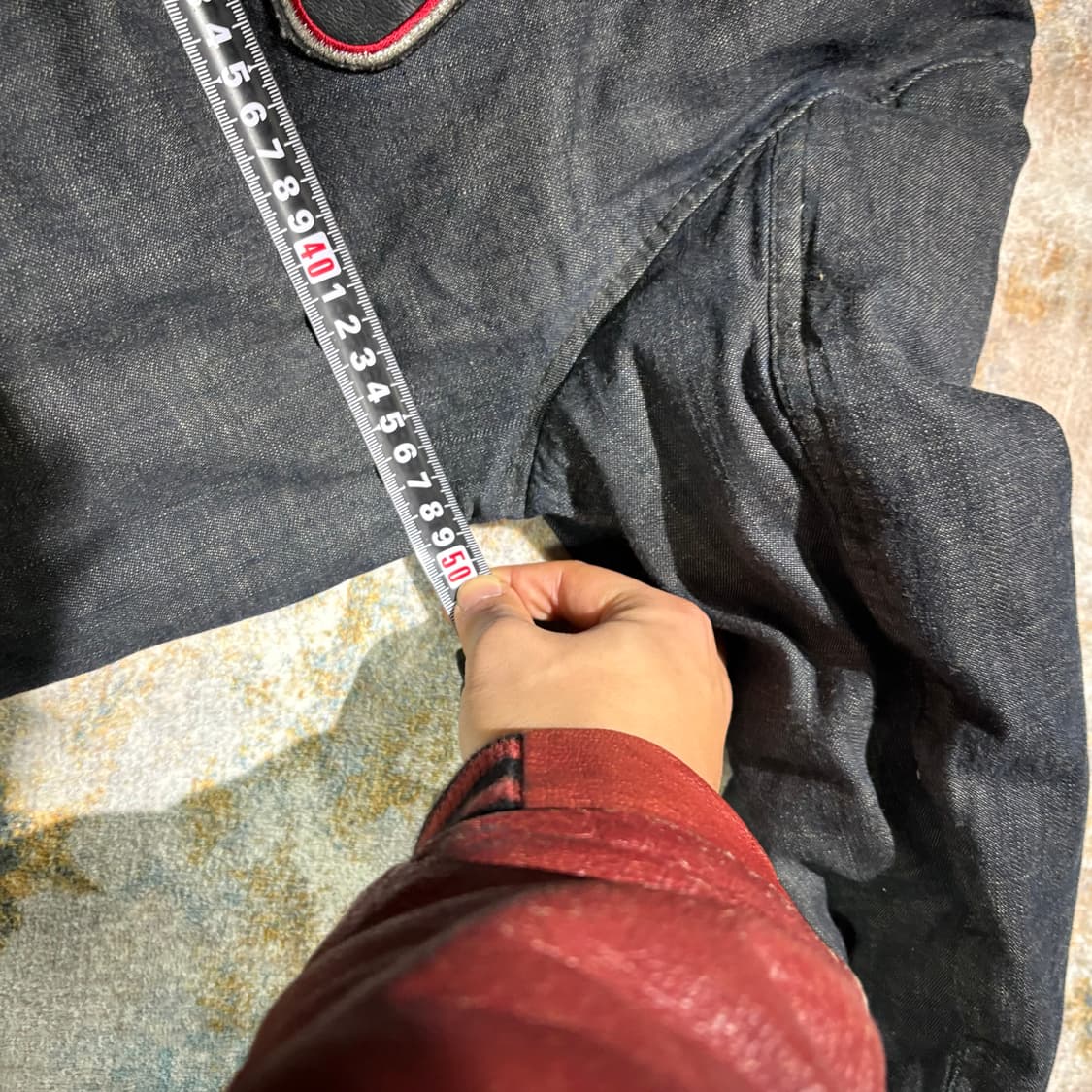 에비수 빈티지 데님 퍼 후드 자켓 상품이미지10