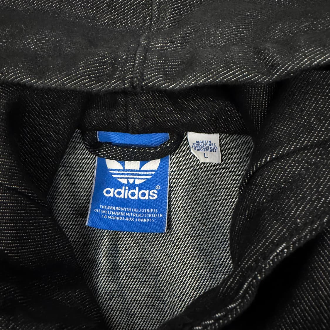 [ 정품/L ] 아디다스 파이어버드 삼선 후드 데님 청자켓 상품이미지5