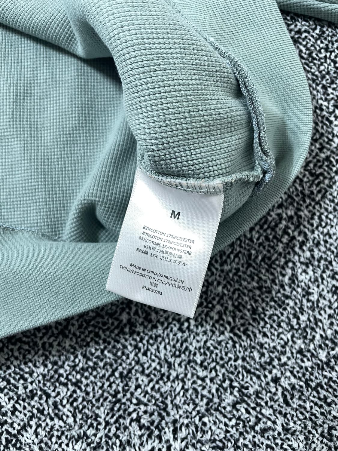 빈티지9. 피어오브갓 에센셜 23SS 와플 헨리 럭비 셔츠 맨투맨 스웻 상품이미지3