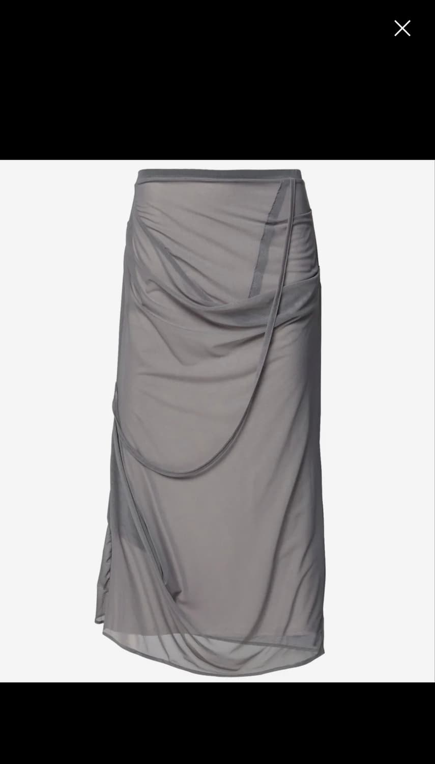플레어업Draped Mesh Layered Long Skirt (FL-2 상품이미지2