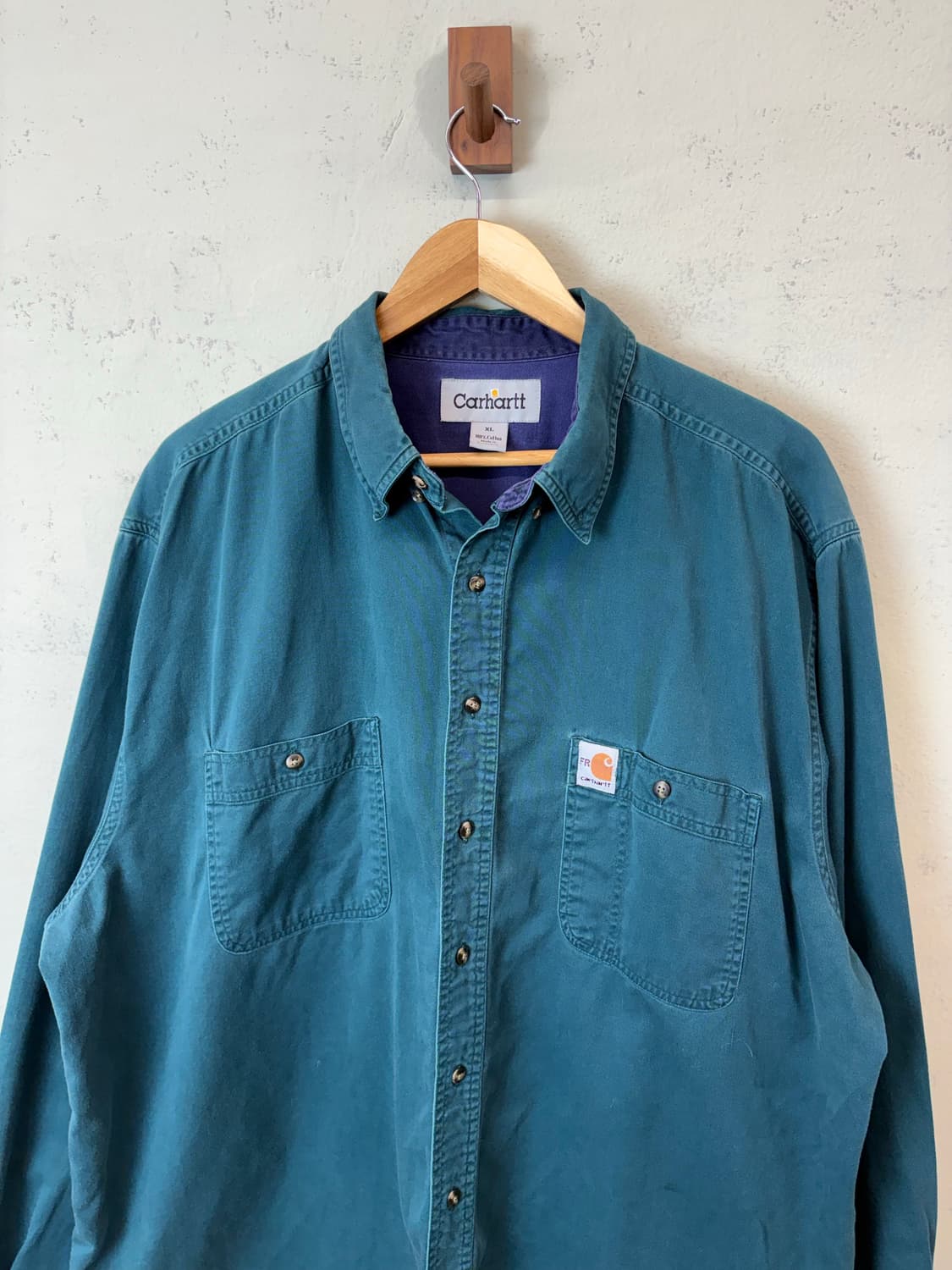 칼하트 빈티지 그린 워크셔츠 상품이미지4