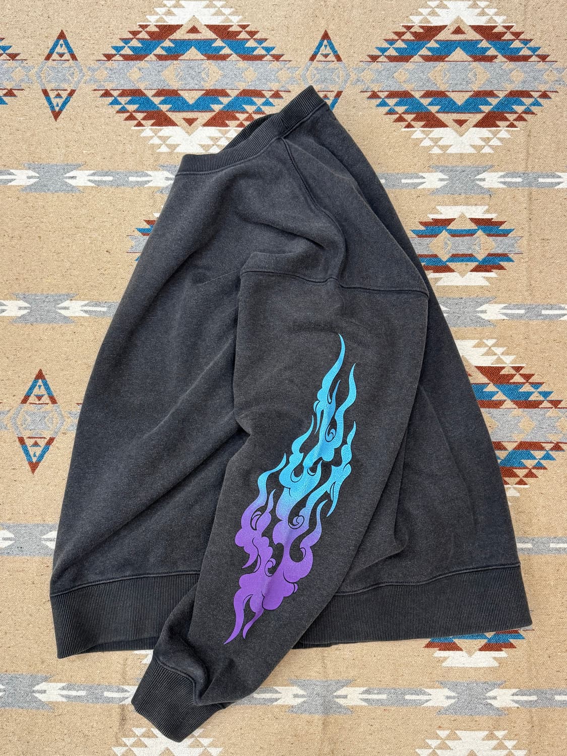 [L] 빔즈 파이어암 크루 스웻 셔츠 가먼트 다잉 상품이미지5