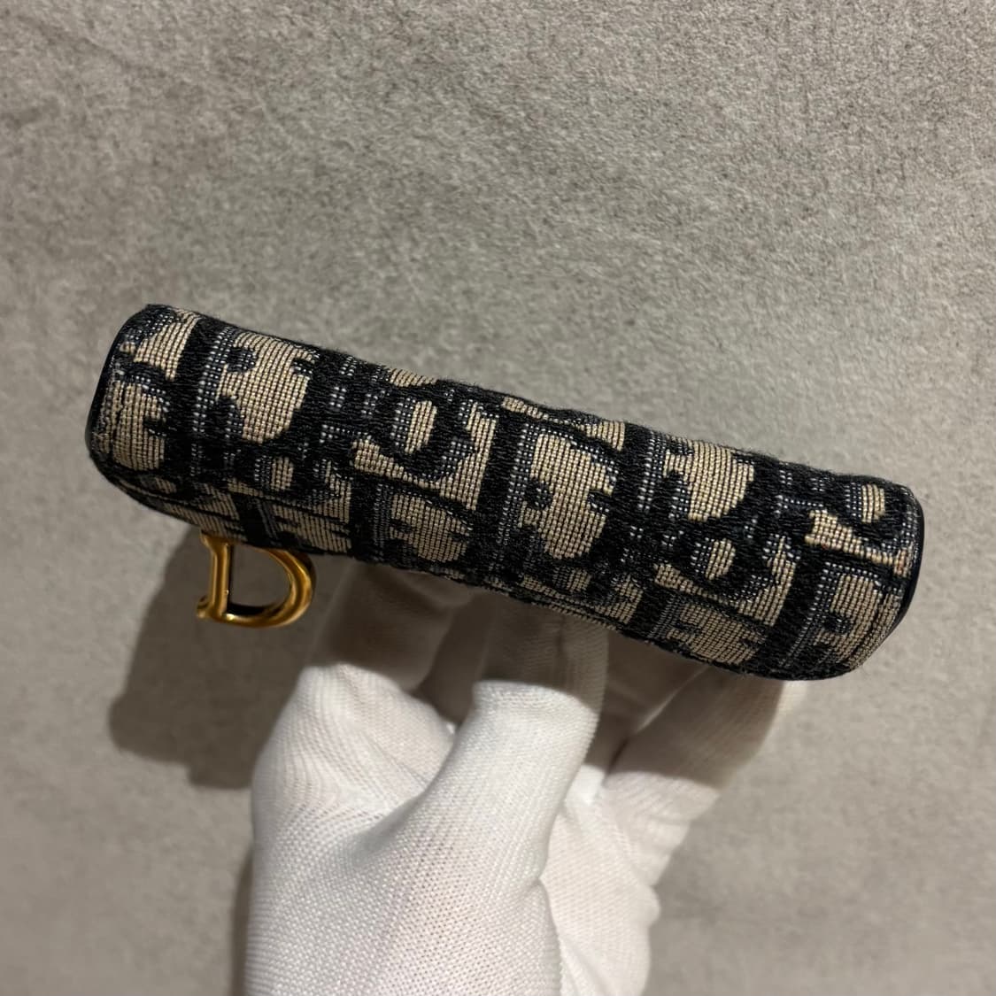 A OS사이즈 디올 오블리크 새들 플랩 카드지갑 베이지 상품이미지6