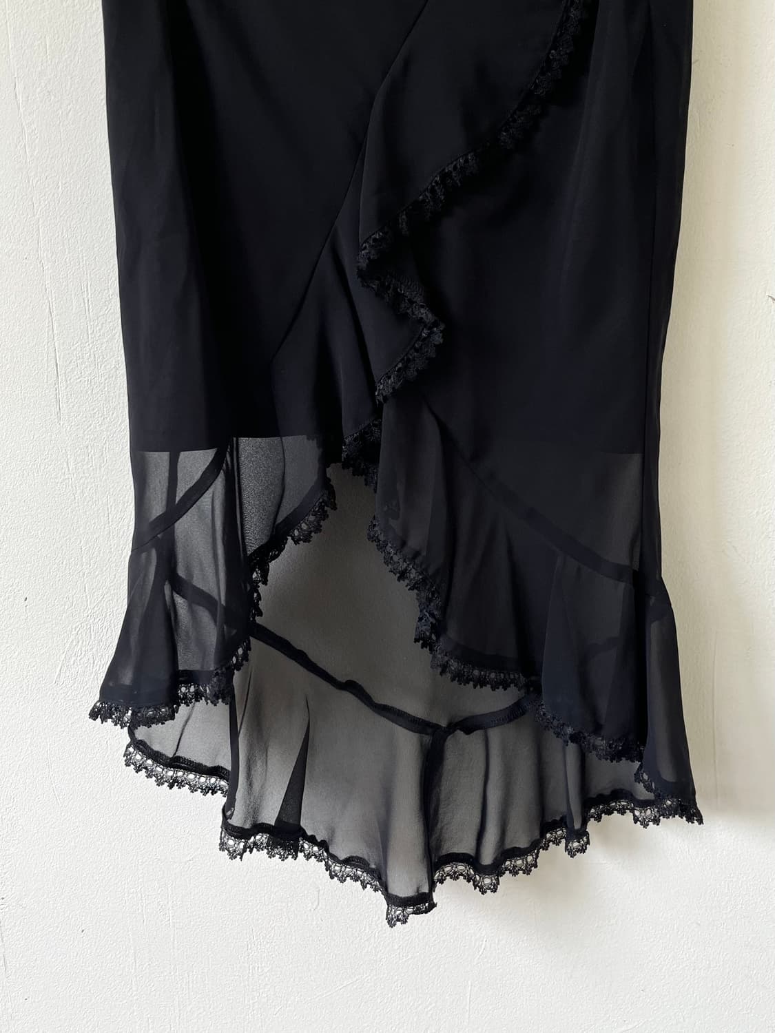 Japan vtg 플레어 블랙 스커트 상품이미지2