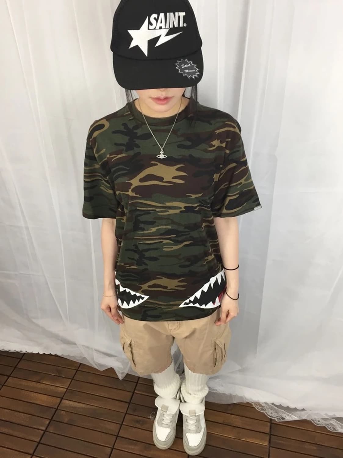 BAYCANT Camo Shark Mouth Tee 상품이미지1