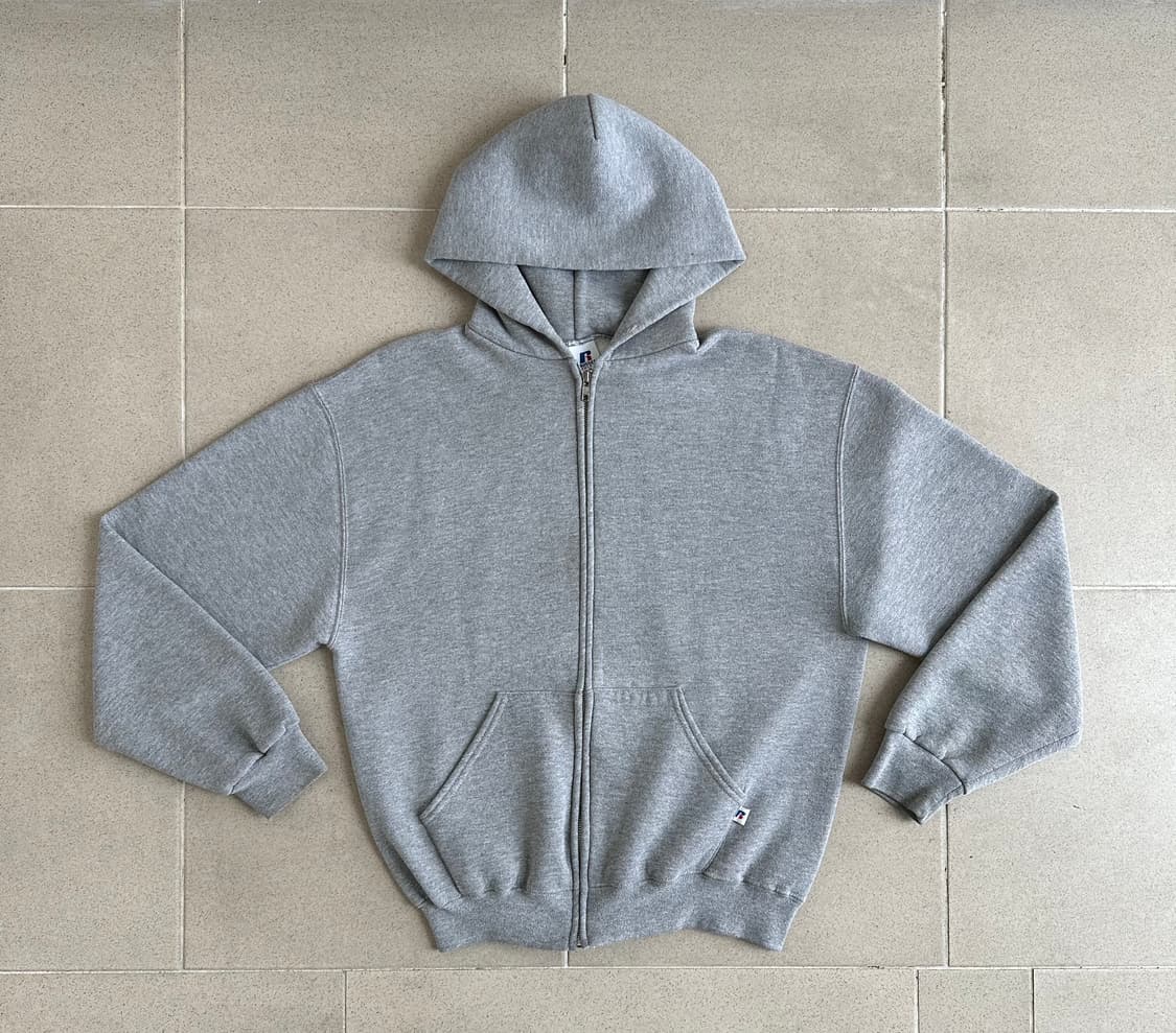 00s 빈티지 러셀 후드집업 그레이 M 상품이미지1