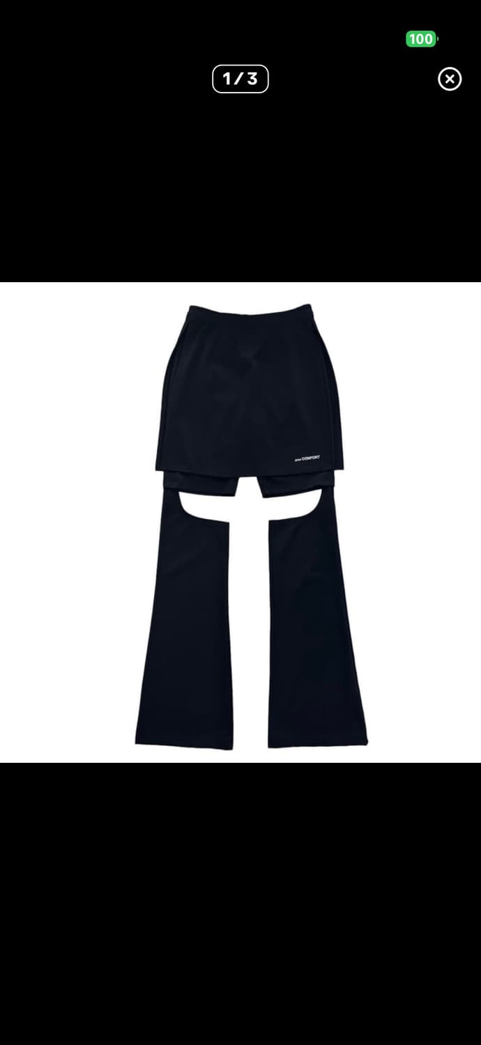 지초이컴포트 슬림스커트 팬츠 24-002 블랙 상품이미지2