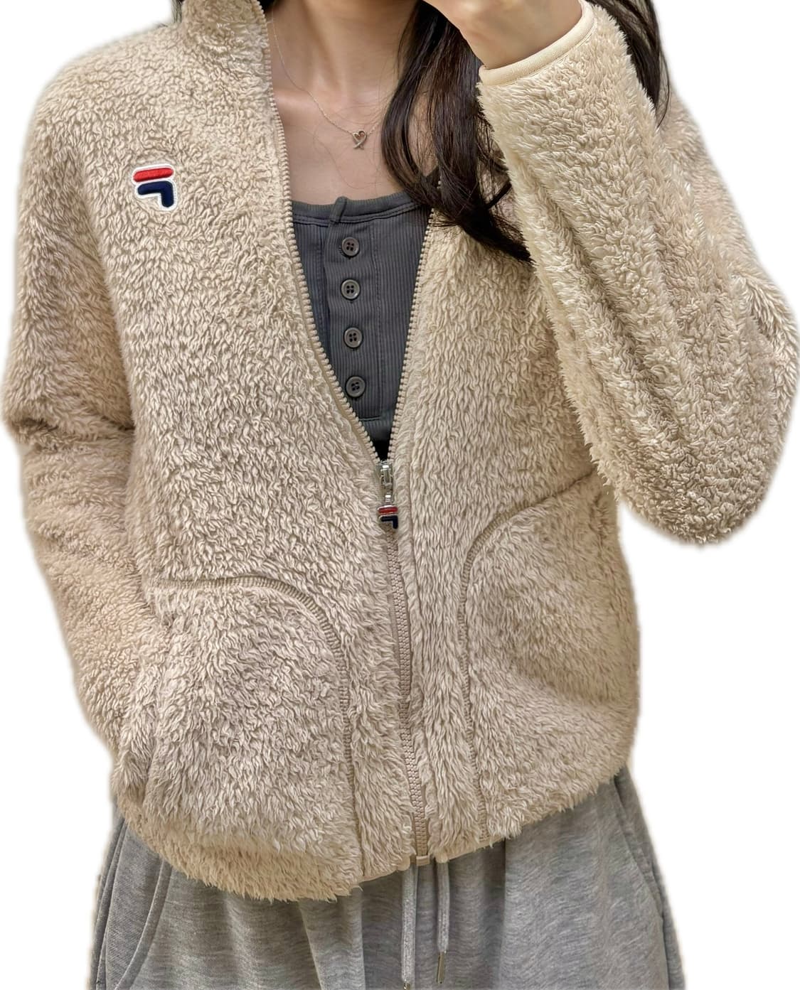 휠라 플리스 자켓 S-M 상품이미지4