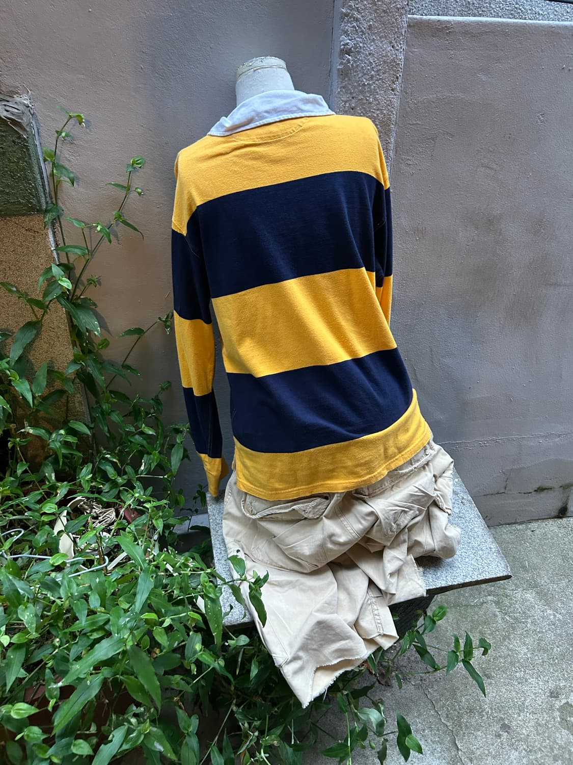 *rare* 빈티지 00s 폴로 너드깔 옐로우 피케 롱슬리브 상품이미지3