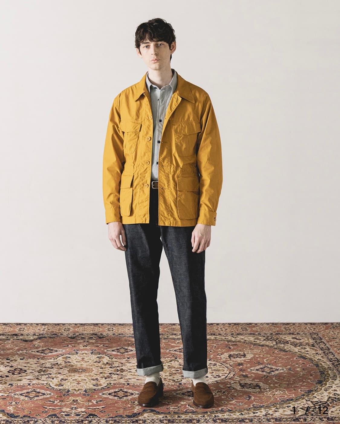 BOOGIEHOLIDAY 09 사파리 자켓 M 머스타드 상품이미지2