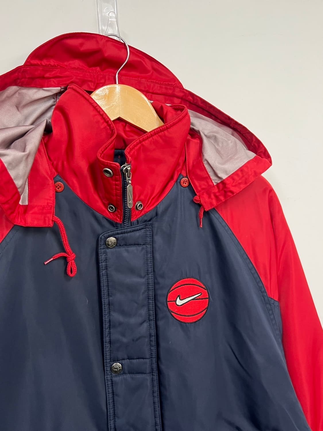 00's 나이키 올드스쿨 바스켓볼 후드 안감 뽀글이 점퍼 상품이미지2