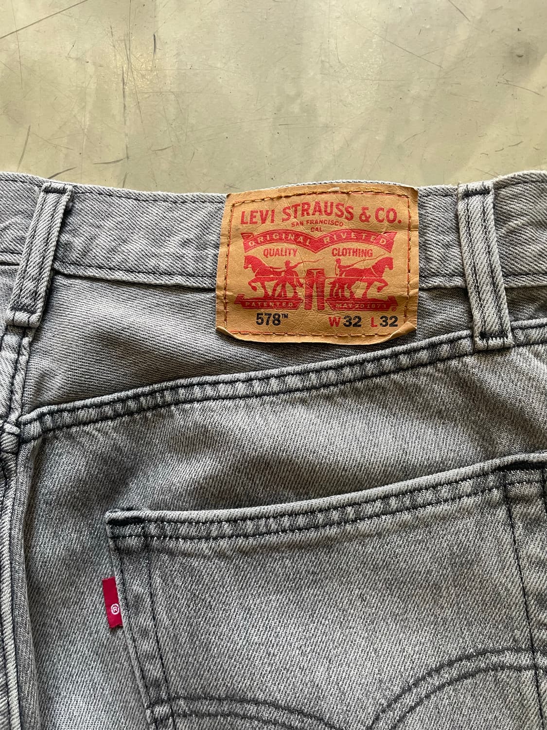 리바이스 578 그레이 데님팬츠 32x32 상품이미지6