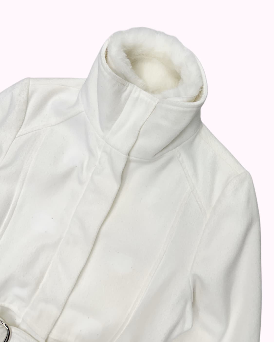 white belted fur collar coat 상품이미지2