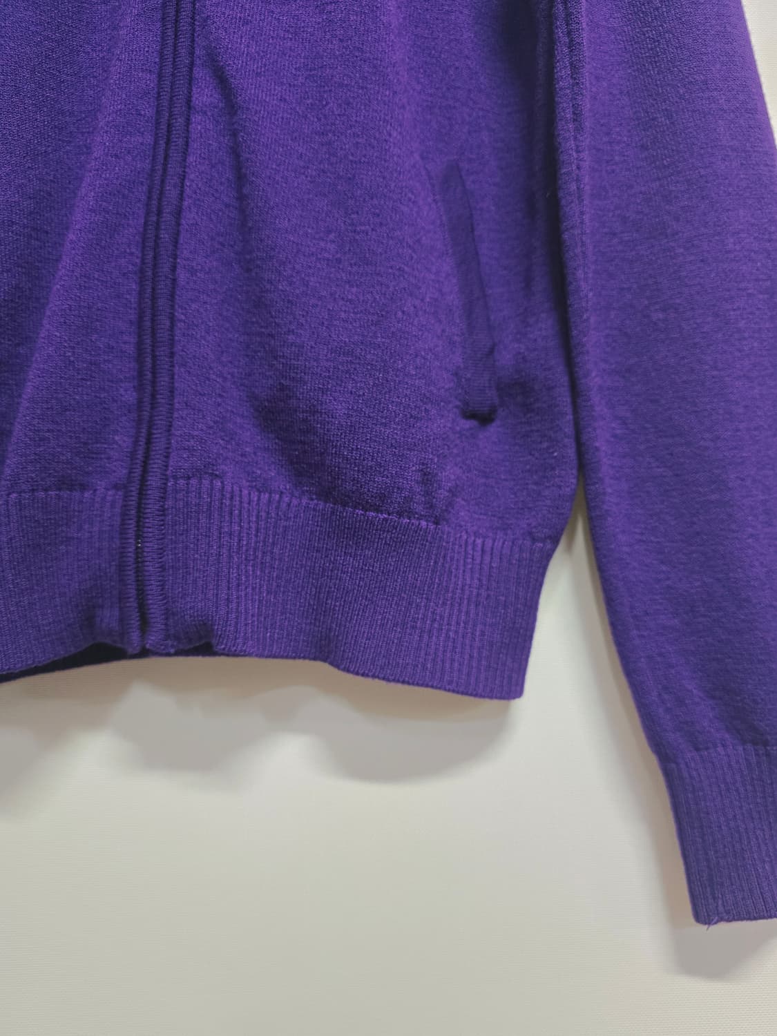 라코스테 퍼플 니트 집업 가디건 상품이미지3