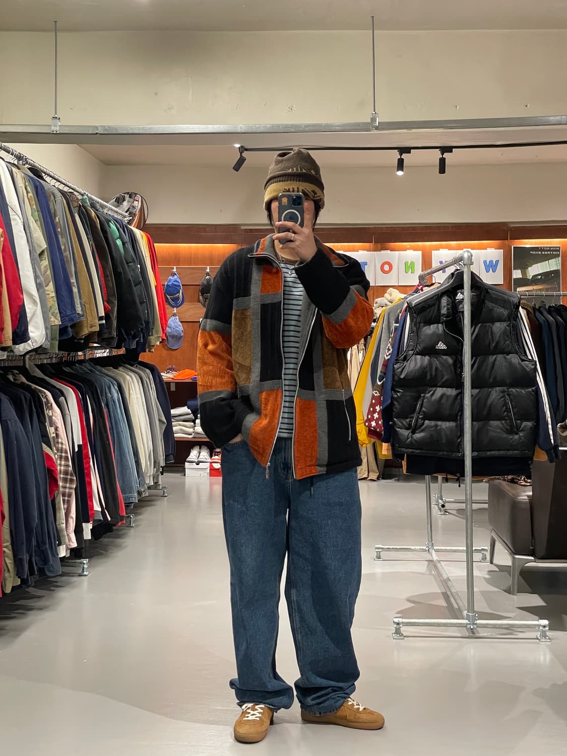 빈티지 니트 집업 점퍼   상품이미지2