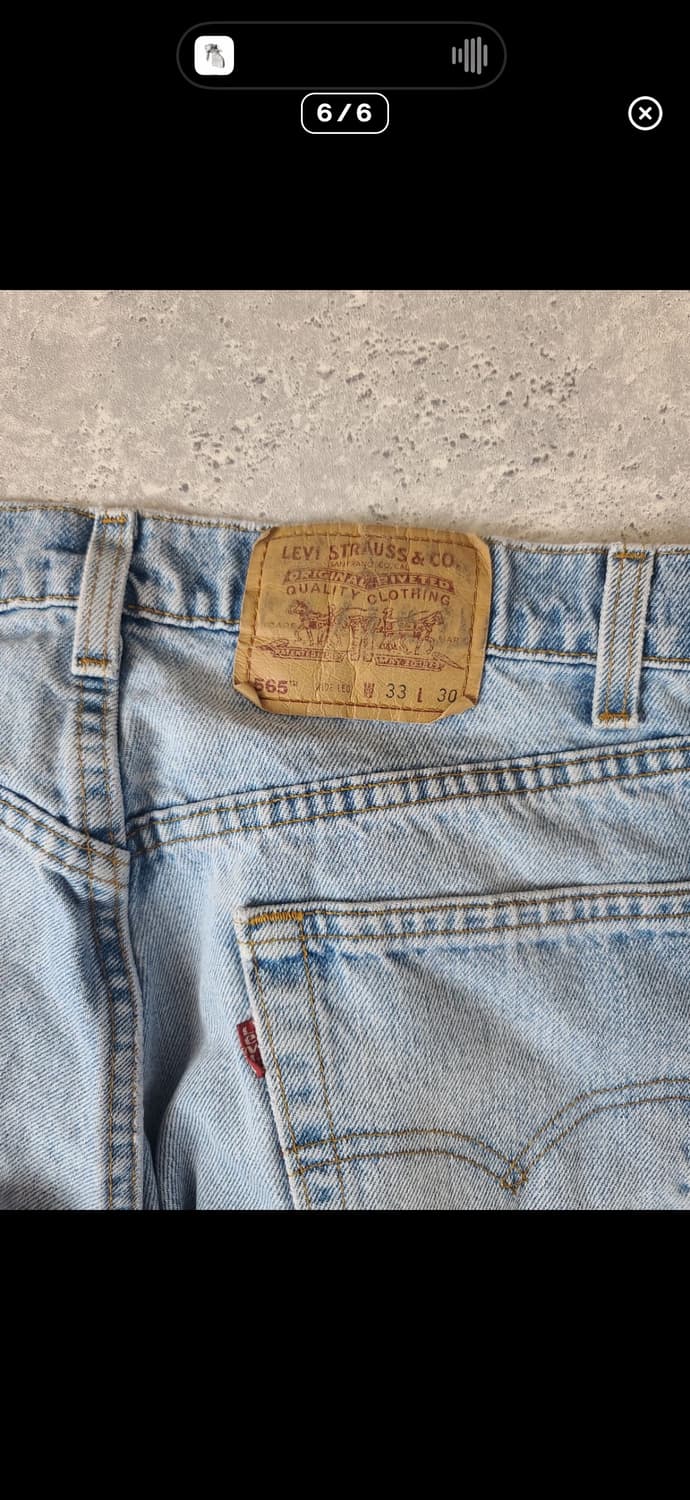 빈티지 리바이스 565 루즈 와이드렉 데님 연청 상품이미지6