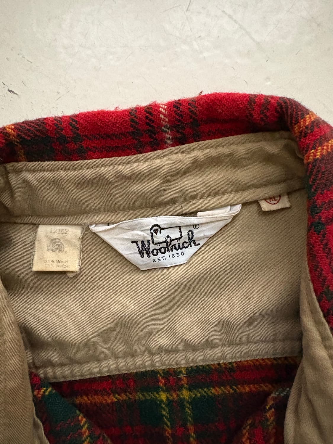 80-90's Old Woolrich wool Work Shirt. 상품이미지5