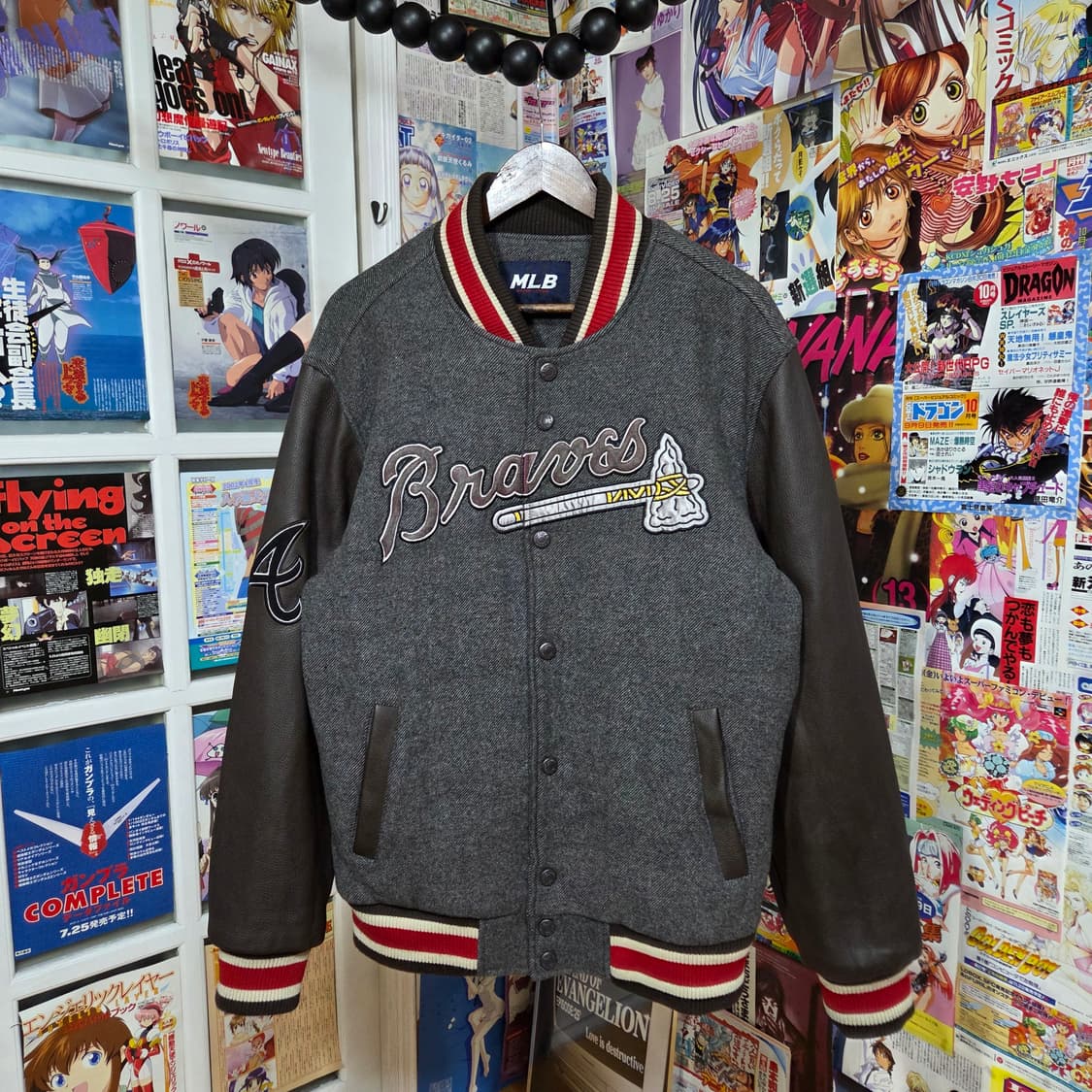 00S 엠엘비 애틀란타 브레이브스 소가죽 바시티 자켓 상품이미지2