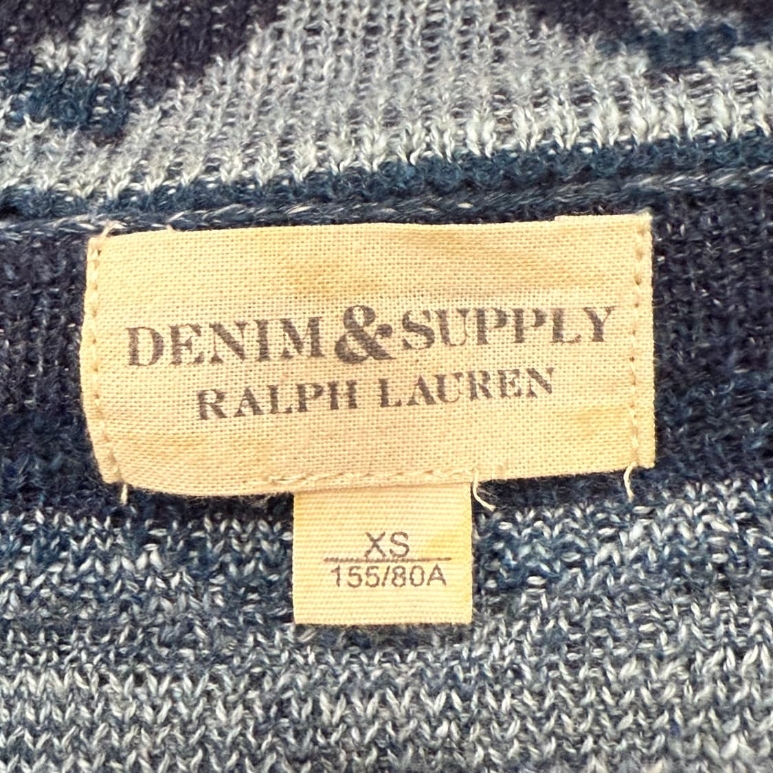 폴로 데님앤서플라이 모리 네이비 청 색 카라 니트 가디건  상품이미지5