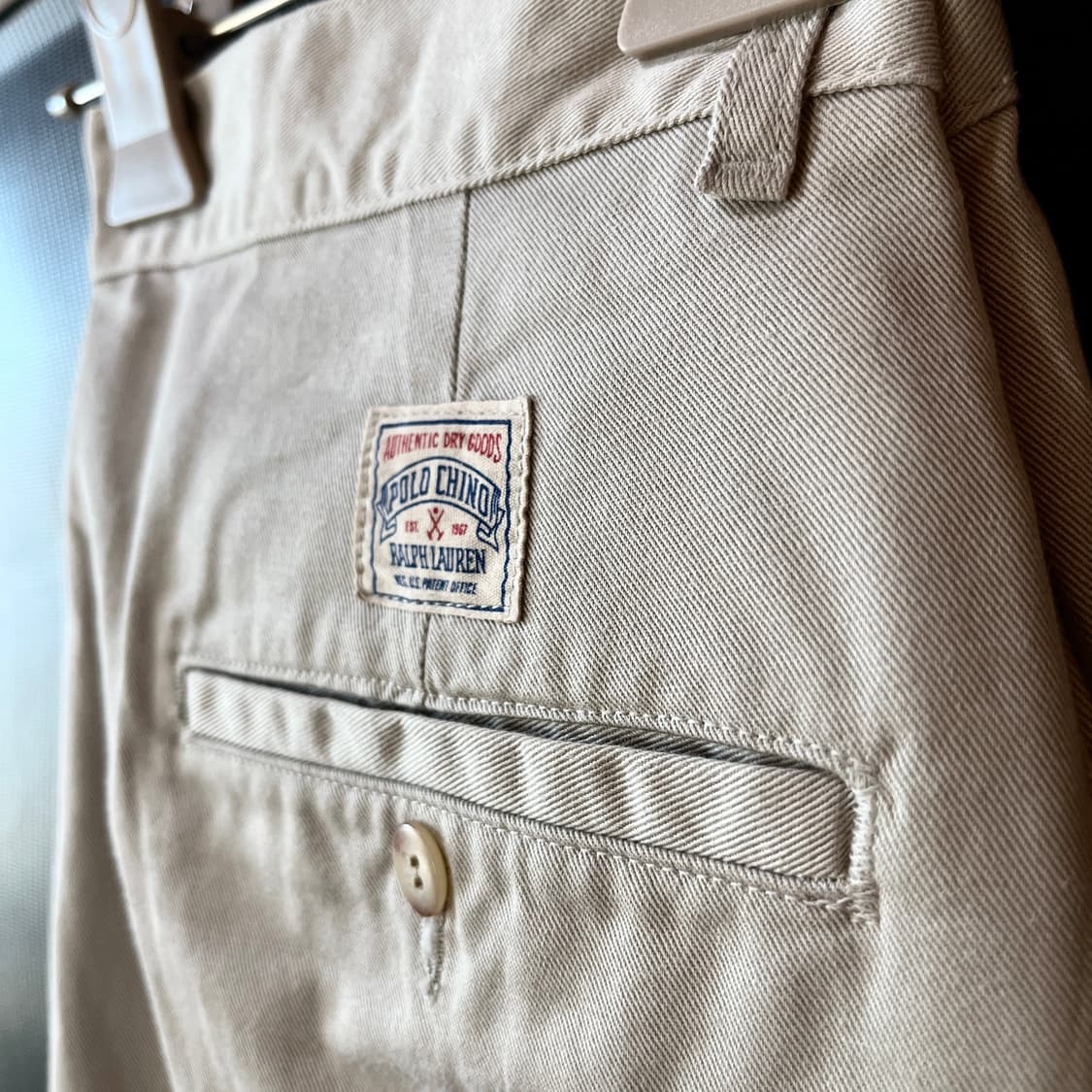 90s 폴로 USA 생산 투턱 치노 팬츠 상품이미지5