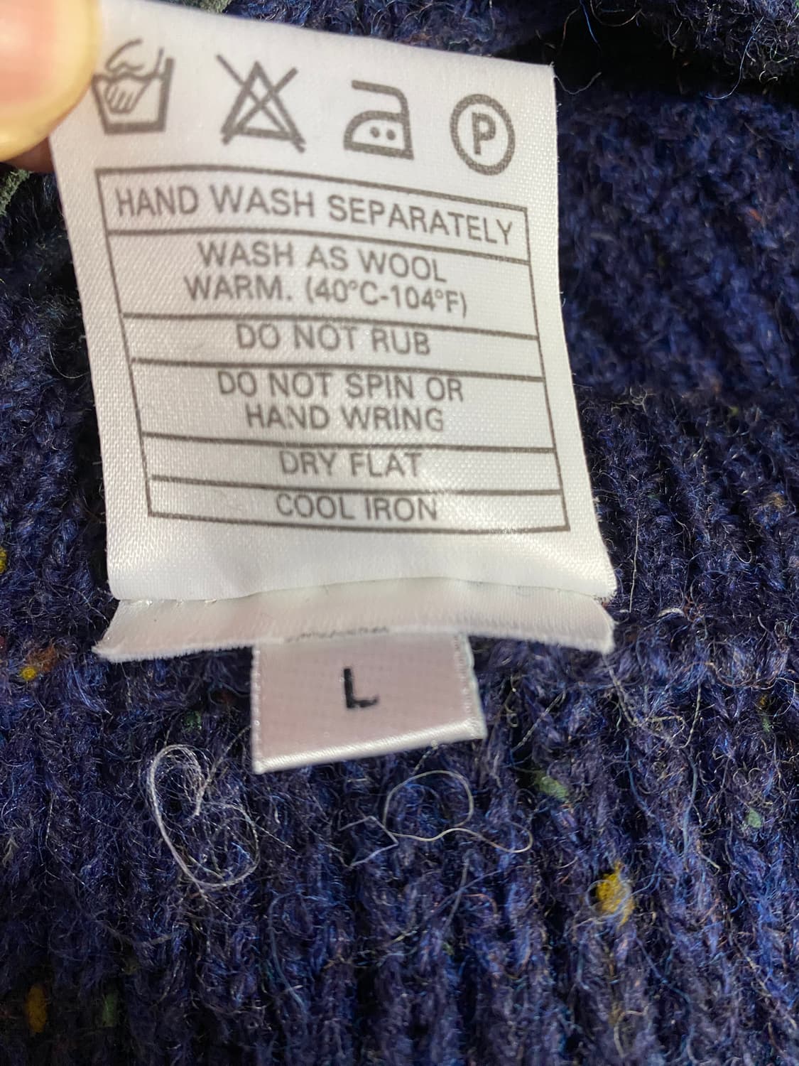 (영국산) 밀리터리 네이비 스웨이드 덧댐 니트(105) 상품이미지4