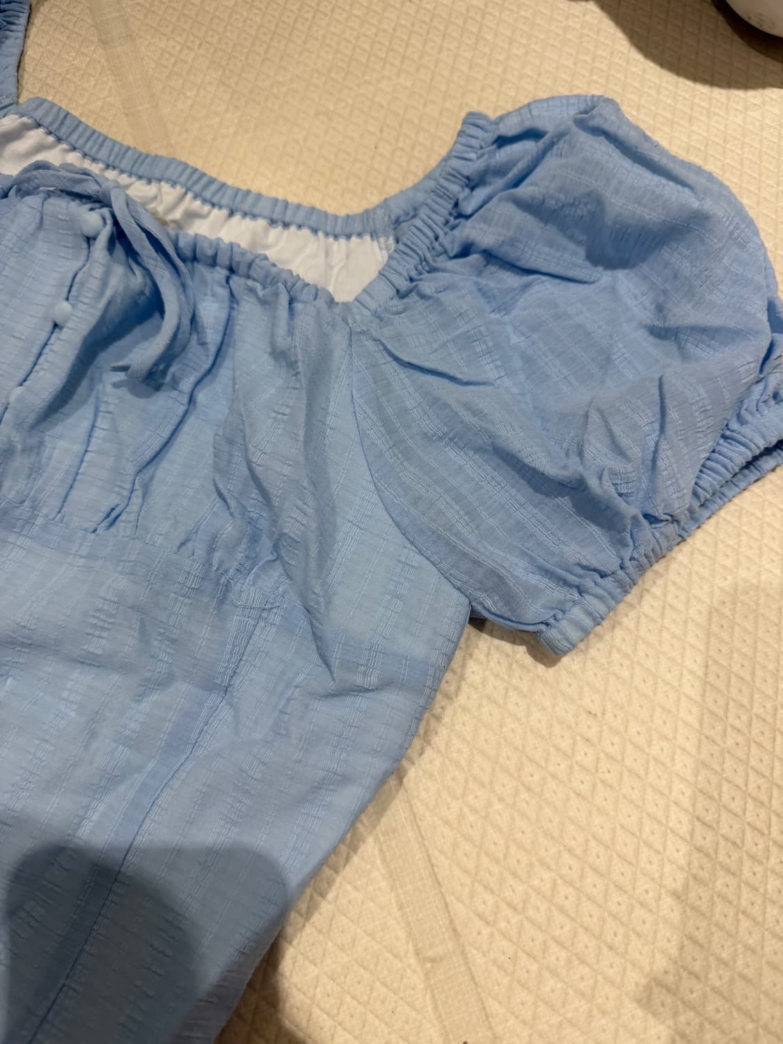 앤유 스카이 퍼프 블라우스 상품이미지3