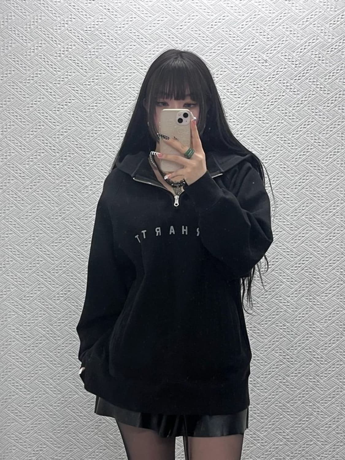 칼하트 캐주얼 빈티지 스펠로고 반집업 후드티 L C10110 상품이미지2