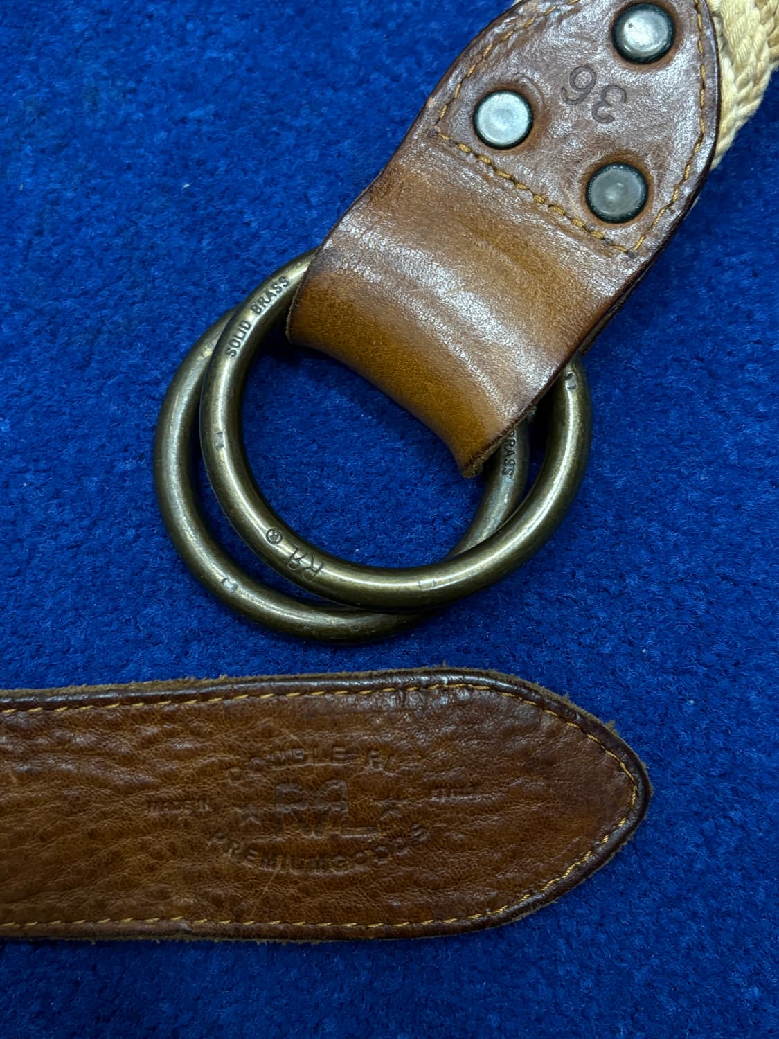 더블알엘 RRL 레더 오링 벨트 상품이미지4