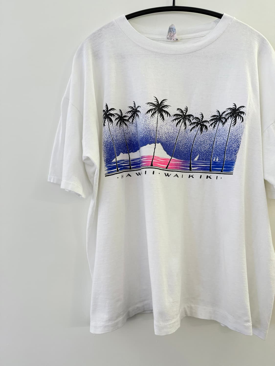 90s 빈티지 하와이 키키 프린팅 반팔 티셔츠 XL 상품이미지2