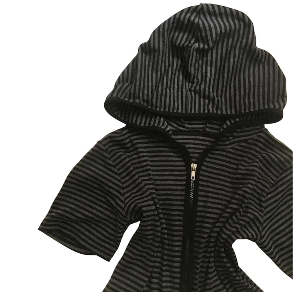 스트라이프 투웨이 반팔 집업 상품이미지2