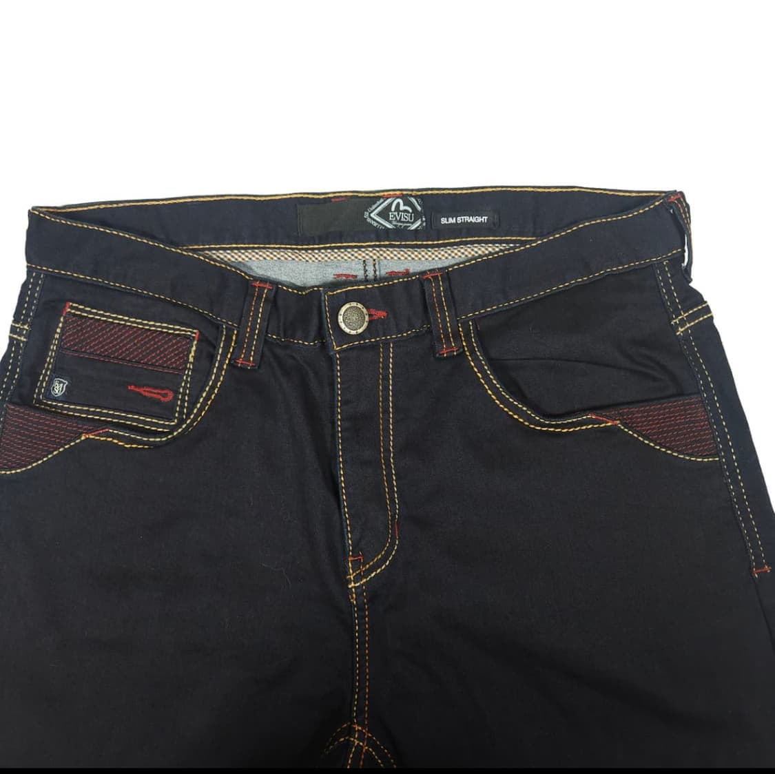 에비수 프린팅 데님팬츠 상품이미지3