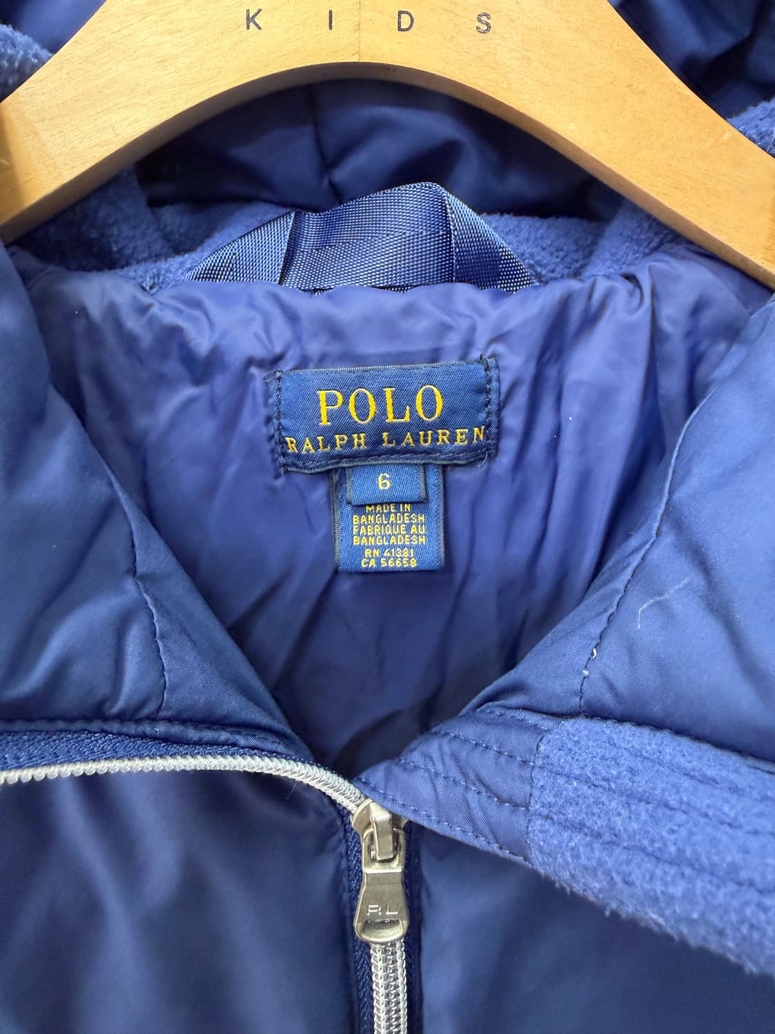 정품) 폴로랄프로렌 키즈 네이비 패딩 6y 상품이미지5