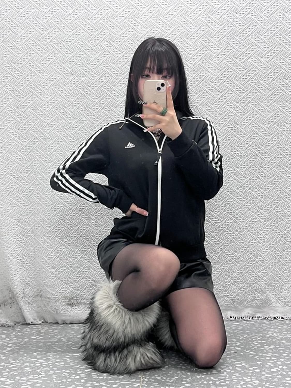 아디다스 올드스쿨 레트로 빈티지 검흰 져지 집업 100 C10329 상품이미지1