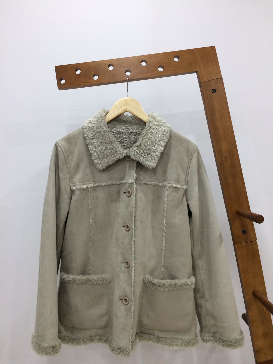 일본빈티지 베이지 무스탕 상품이미지1