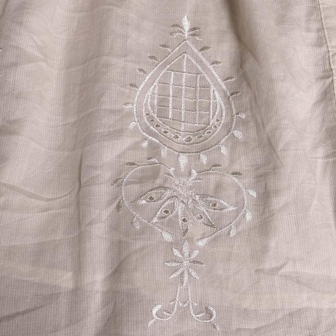 일본 빈티지 모리걸 핀터깔 해바라기 짜임 스퀘어넥 블라우스  상품이미지2