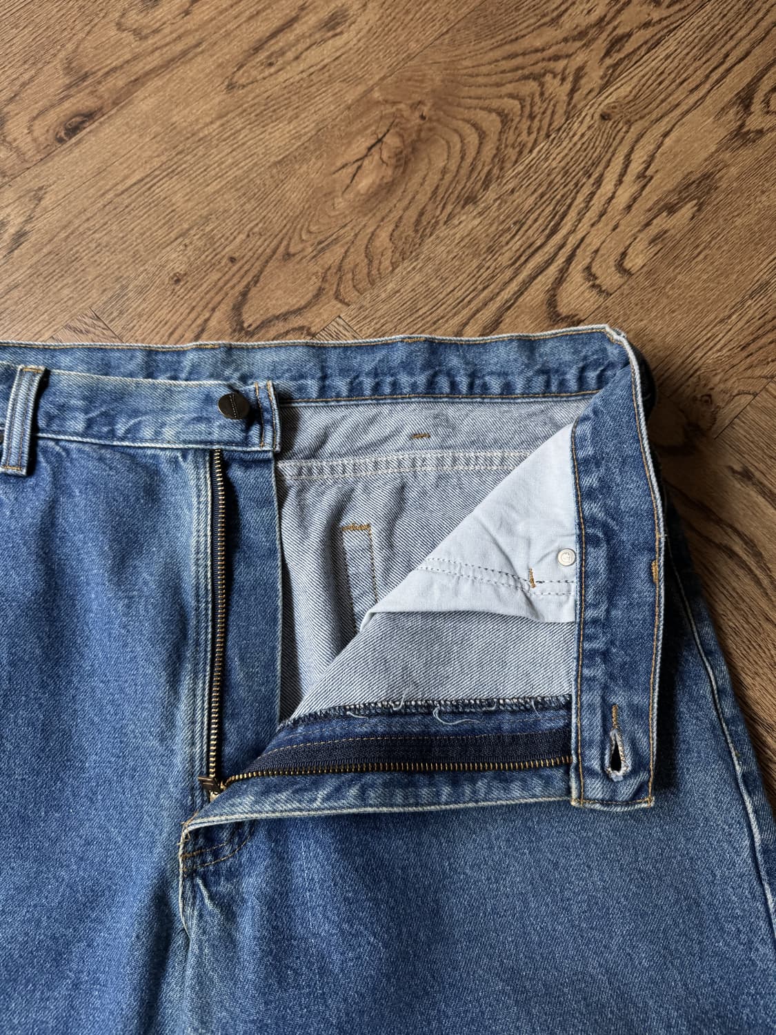 [38]칼하트 USA 미디엄블루 워싱 워크 데님 팬츠 상품이미지3