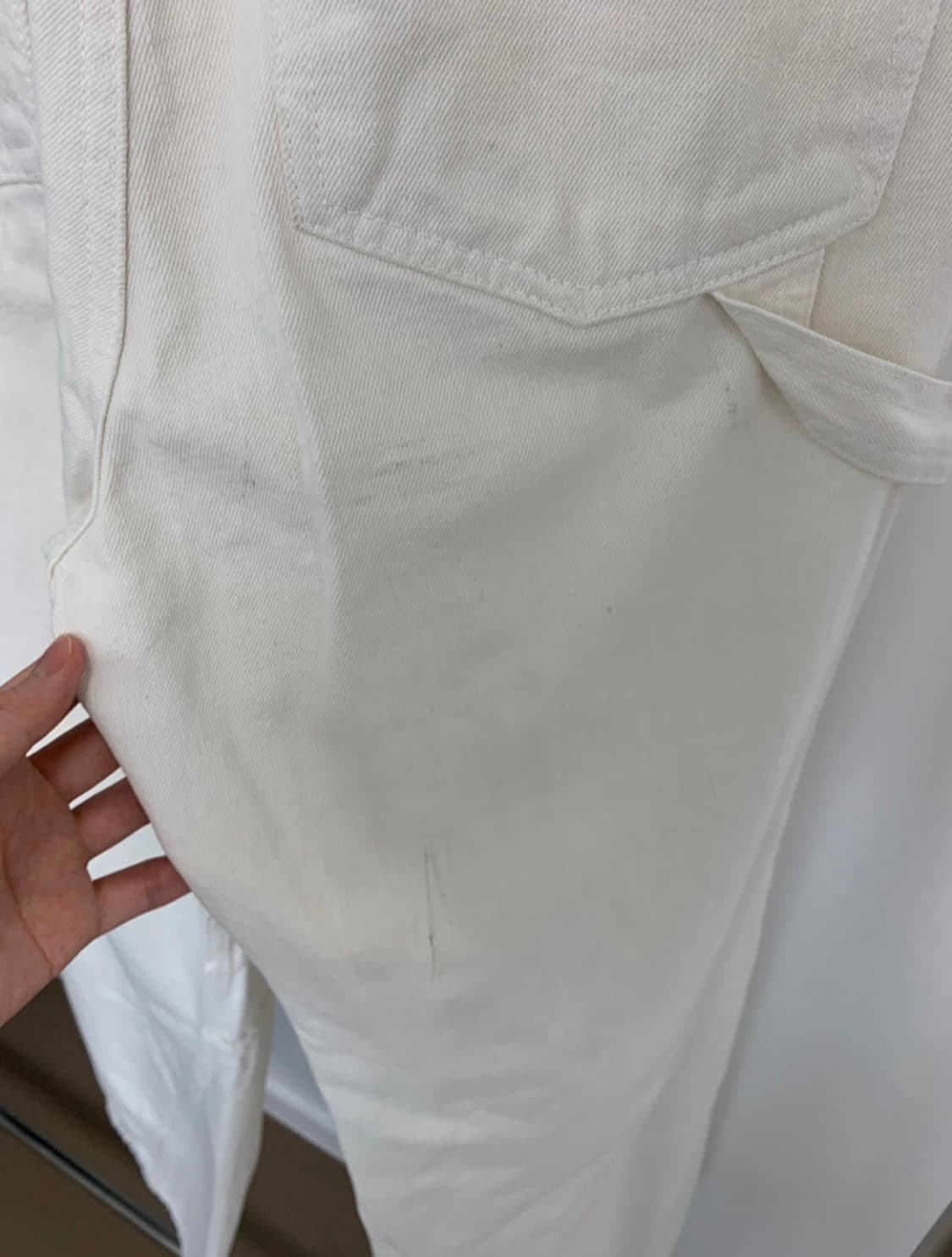 더오픈프로덕트 워크진 데님 팬츠 (화이트) 상품이미지6