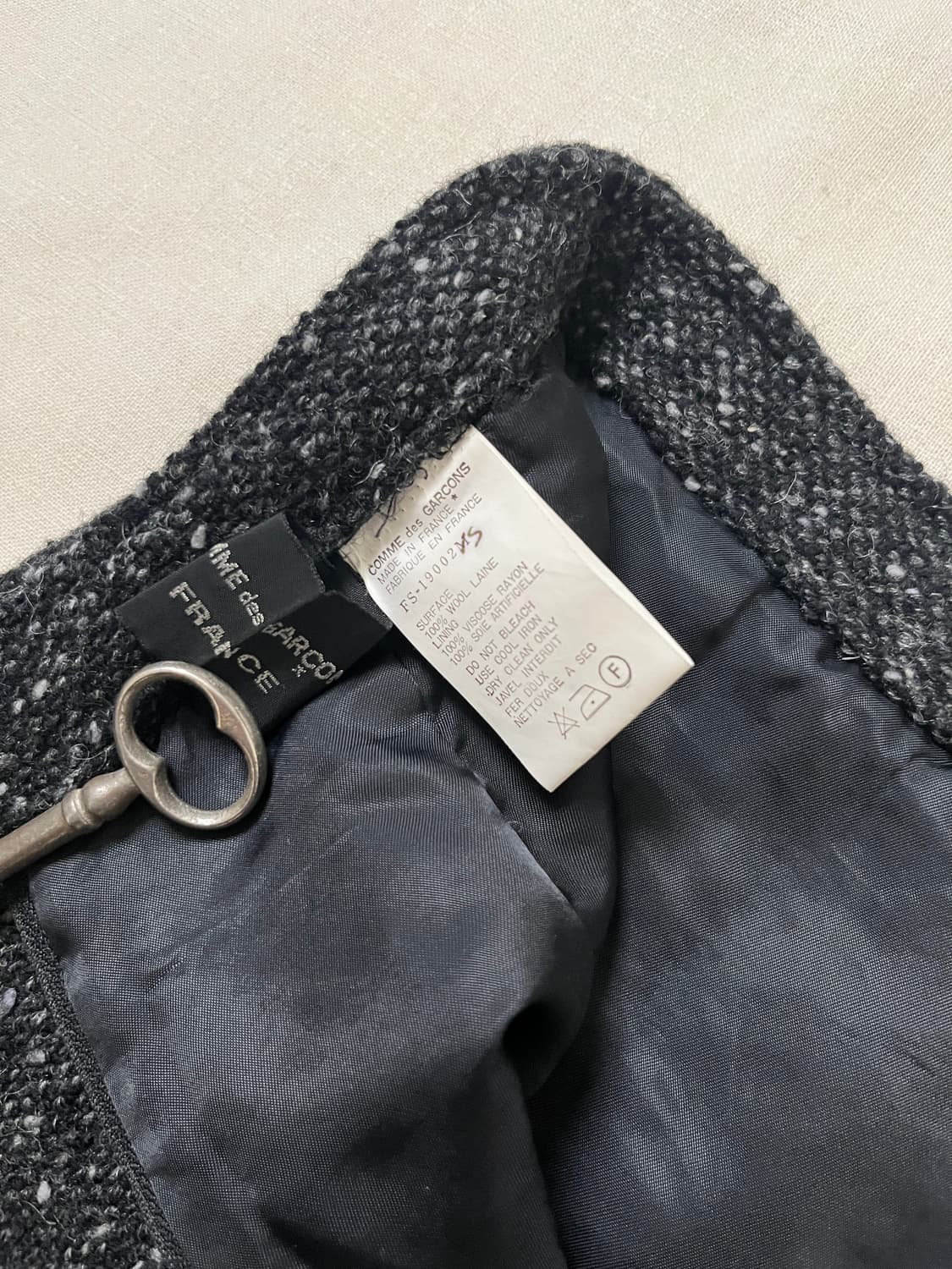 80s 꼼데가르송 프랑스 트위드 스커트 Comme des garcons 상품이미지8